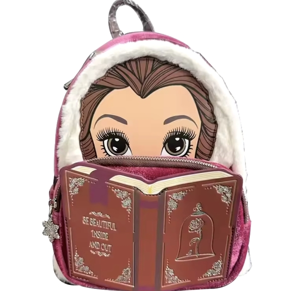 Loungefly Beauty&theBeast DisneyBelleBook MiniBackpack,Charm, Beast Train Case! - Picture 5 of 16